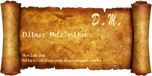 Dibuz Mónika névjegykártya